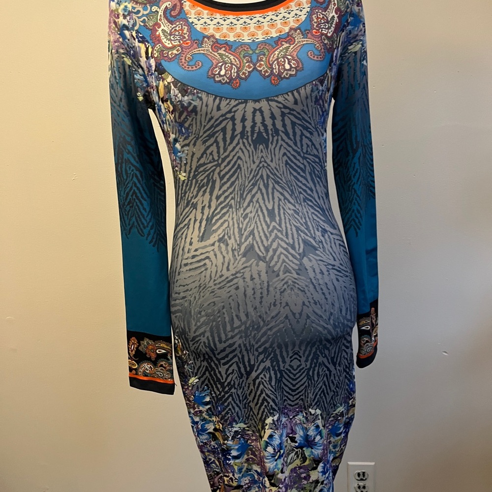 Elegant Multicolor Long Sleeve Dress